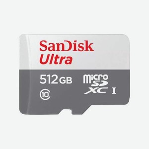 Карта памяти micro SDXC 512Gb Sandisk Ultra Class 10 UHS-I (100/10 MB/s) SDSQUNR-512G-GN3MN