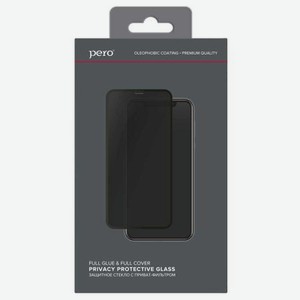 Защитное стекло PERO Full Glue Privacy для Xiaomi Redmi Note 10 Pro, черное