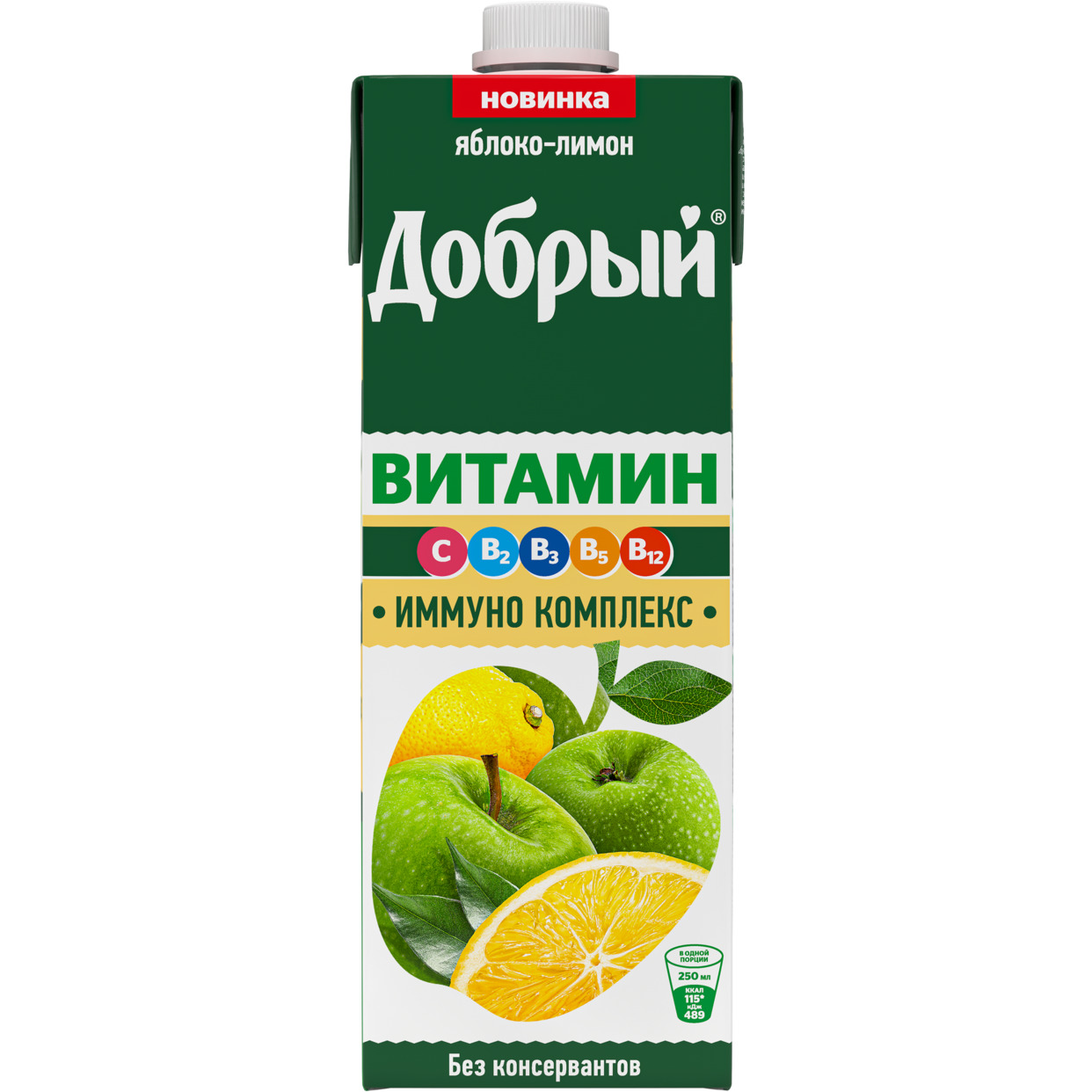 Добрый Напиток сокосод. яблочно-лимонный, обогащ. вит. 0.95л