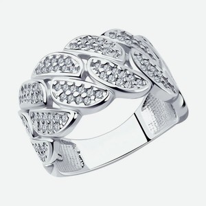 Кольцо SOKOLOV из серебра с фианитами 94013577, размер 18.5