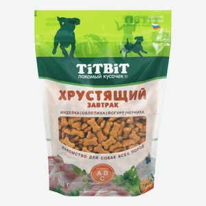 Лакомство TiTBiT Хрустящий завтрак индейка-облепиха-йогурт-черника для собак 700 г