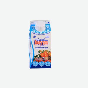 Йогурт питьевой Рузское Молоко Рузский с облепихой 2,6% БЗМЖ 330 г
