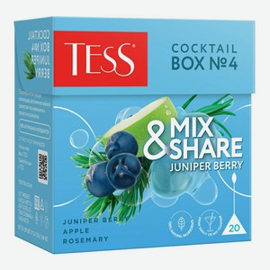 Чай оолонг Tess Cocktail Box № 4 Juniper berry в пакетиках 1,8 г х 20 шт