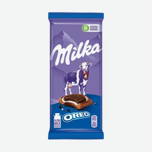 Шоколад Milka молочный с круглым печеньем Oreo со вкусом ванили, 92 г