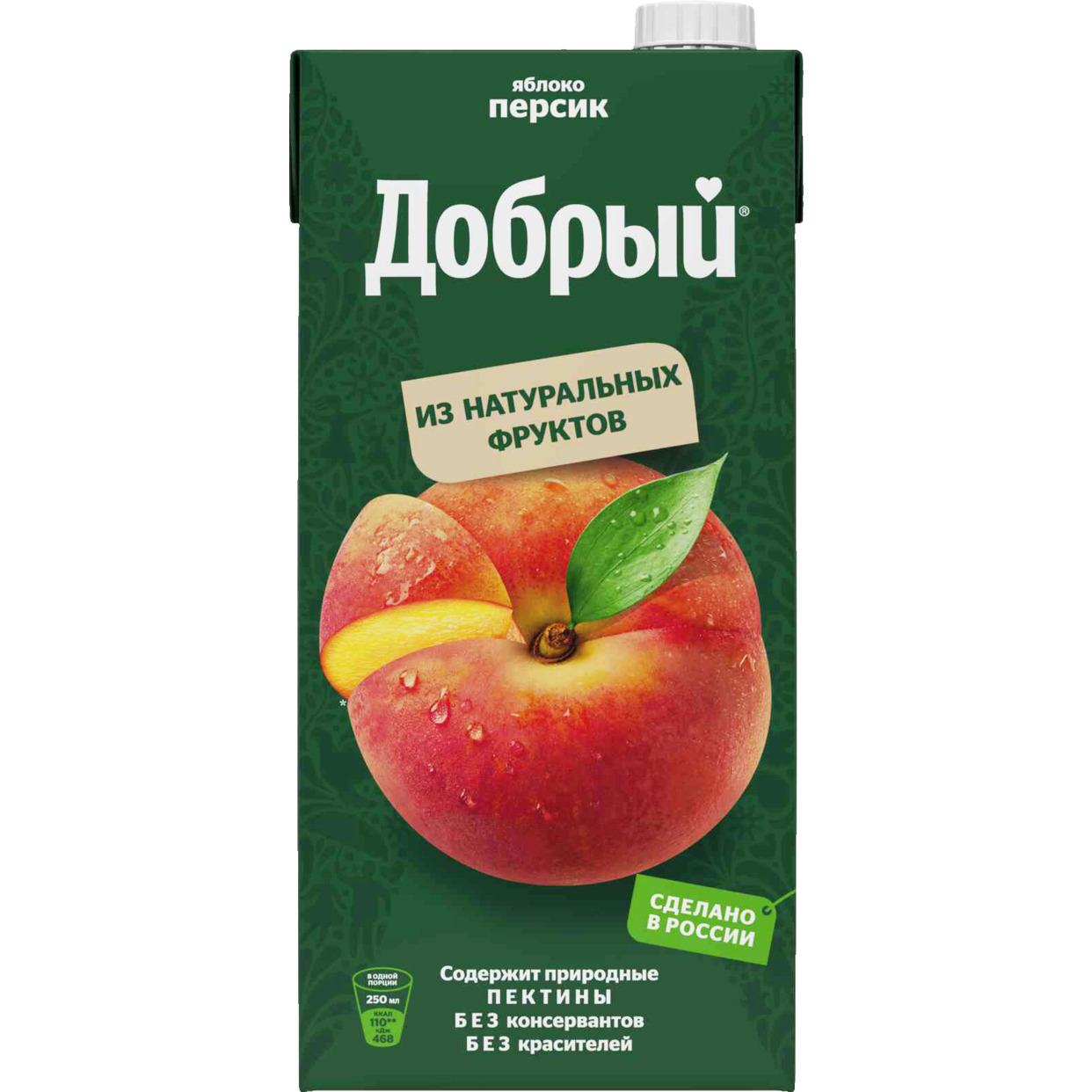 Добрый Напиток с/с яблочно-персиковый 2л
