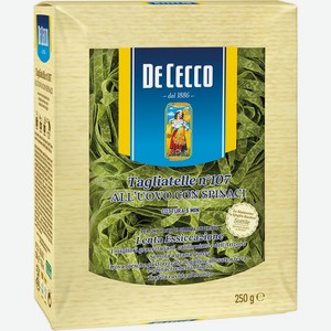Макароны De Cecco Tagliatelle 107 со шпинатом 250г