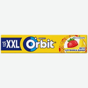 Жевательная резинка Orbit XXL Клубника-банан, 20.4г