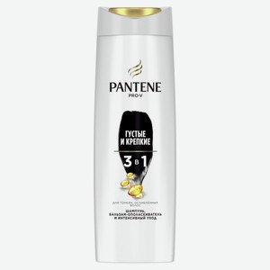 Шампунь для волос Pantene Pro-V 3 в 1 Густые и крепкие для тонких и ослабленных волос, 360 мл