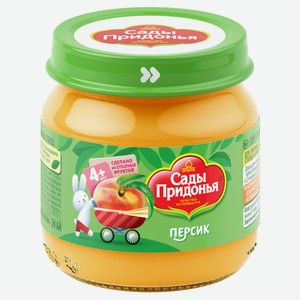 Пюре «Сады Придонья» персик с сахаром с 5 мес., 80 г