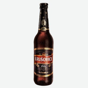 Пиво Krusovice Cerne темное фильтрованное 4,1%, 500 мл