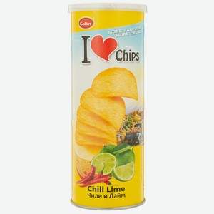 Чипсы I love chips Чили и Лайм в тубе 70 г (Окей)