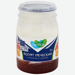 Йогурт греческий Lactica инжир-курага 3%, 190 г