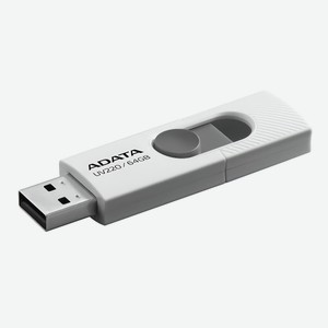 Флешка UV220 USB 2.0 AUV220-64G-RWHGY 64Gb Белая Adata