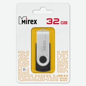 Флешка Swivel USB 2.0 13600-FMURUS32 32Gb Черная Mirex