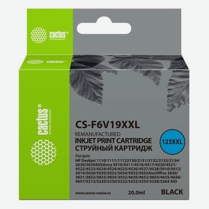 Картридж струйный Cactus CS-F6V19XXL черный (1000стр.) (20мл) для HP DeskJet 1110/1111/1112/2130