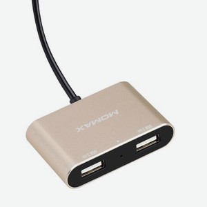 Автомобильное зарядное устройство Momax 2+2 USB Hub 9.6A UC6 - Gold