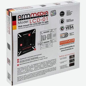 Кронштейн для телевизора Arm Media LCD-01 черный 15 -32  макс.15кг настенный фиксированный