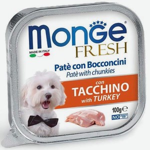 Корм для собак MONGE Dog Fresh индейка консервированный 100г