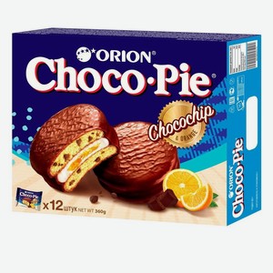 Пирожное Orion Choco Pie Шоколад и апельсин 360гр