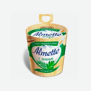 БЗМЖ Сыр творожный Almette с зеленью 60% 150гр Хохланд