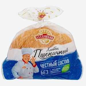 Хлеб Аладушкин Честный состав пшеничный подовый нарезка 400гр