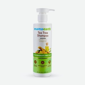 Шампунь для волос Mamaearth Tea Tree & Ginger Oil, чайное дерево против перхоти, 250 мл