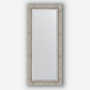 Зеркало с фацетом в багетной раме Evoform римское серебро 88 мм 66х156 см
