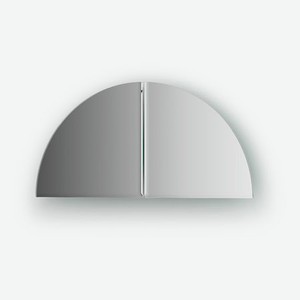 Зеркальная плитка с фацетом 5 мм - комплект 2 шт четверть круга 15х15 см, серебро Evoform
