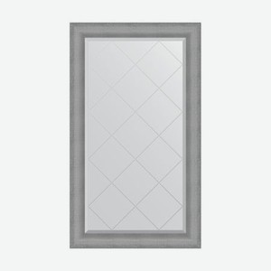 Зеркало с гравировкой в багетной раме Evoform серебряная кольчуга 88 мм 77x132см