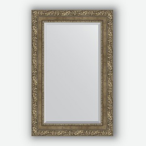 Зеркало с фацетом в багетной раме Evoform виньетка античная латунь 85 мм 55х85 см