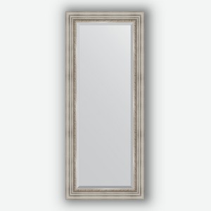 Зеркало с фацетом в багетной раме Evoform римское серебро 88 мм 61х146 см