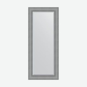 Зеркало с фацетом в багетной раме Evoform серебряная кольчуга 88 мм 62x147 см