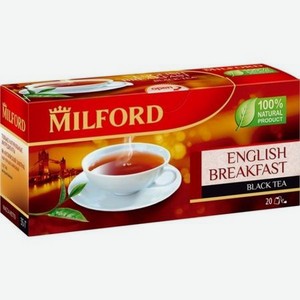 Чай черный Milford English Breakfast байховый 20 пакетиков по 1,75 г