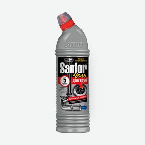 Средство для прочистки канализационных труб Sanfor гель, 750 мл