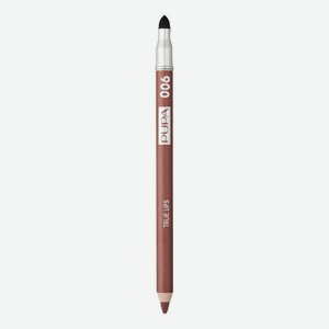 Карандаш для губ с аппликатором True Lips Pencil 1,2г: 006 Brown Red
