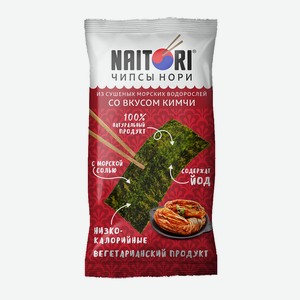 Чипсы NAITORI из морской водоросли со вкусом кимчи 3г.