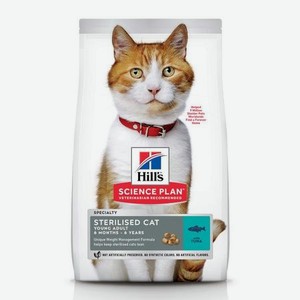 Корм сухой для кошек HILLS 10кг Science Plan с тунцом для стерилизованных