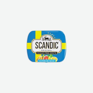 Конфеты Scandic Цитрусовый микс без сахара 14 г