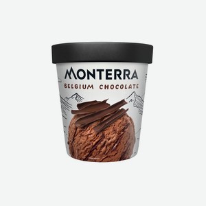 Мороженое пломбир Monterra Бельгийский шоколад 480 мл