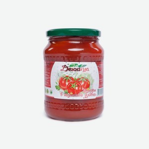 Томаты <Денница> неочищенные в томатной заливке 680 г ст/б Россия