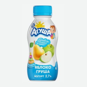 Йогурт пит Агуша ябл-груша 2,7% 180г пл/б
