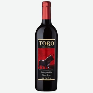 Вино Торо де Кастилья Темпранильо ОС красное полусладкое 12% 0,75л