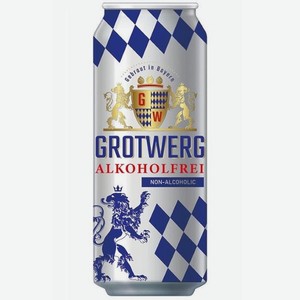 Пиво Grotwerg Alkoholfrei (Гротверг Алькогольфрай) безалкогольное <0,5% 0,5л ж/б