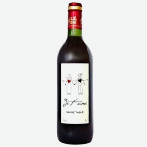 Вино Же Тэм ординарное красное сухое 11% 0,75л