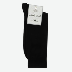 Носки мужские однотонные Lucky Socks черные 1 пара