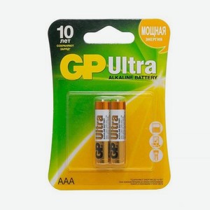 GP Батарейки GP Ultra AAA/LR03/24AU алкалин. бл/2шт