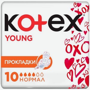 Прокладки гигиенические Kotex Young 10шт