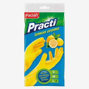 Перчатки PACLAN с ароматом лимона резиновые L