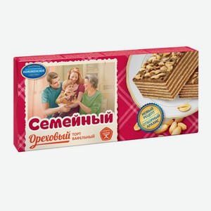 Вафельный торт <Семейный> ореховый 230г Коломенское