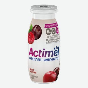 Продукт кисломолочный <Actimel> обогащ вишня/черешня с цинком ж1.5% 95г пл/б Россия
